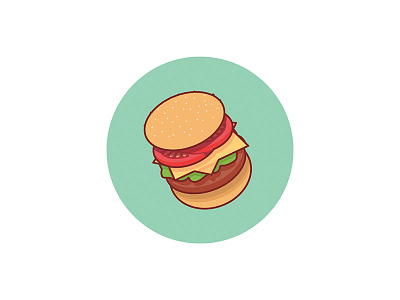 Dailycreativechallenge Day1 adobe burger dailycreativechallenge fast food illustration illustrator vector