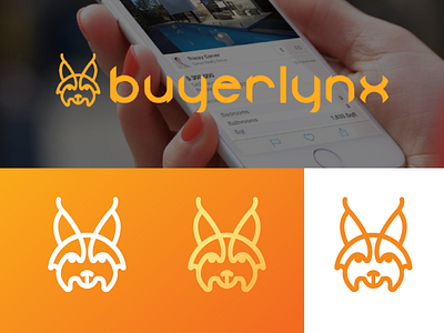 Buyerlynx branding cat emblem icon identity logo lynx