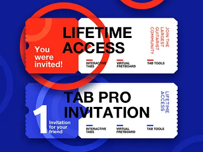 Gift tickets community friend gift graphic design guitar invitation invite ticket ultimate guitar