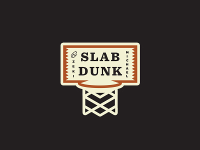 Slab Dunk art ball basketball concept design identity print slab slab serif sticker