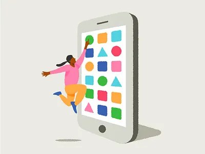 Those giant phones illustration phone