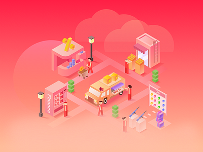 Financial market financial illustration ui