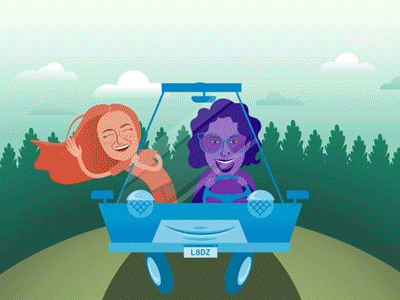 Road Trip to Creative South animation creative south design gif illustration road trip
