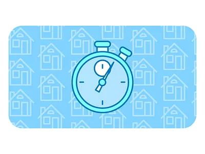 Time! colorful email housing icon line marketing mortgage stop watch time