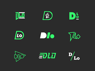 DLO 80s 90s disco eddy geometry logo logotype personal retro space vintage