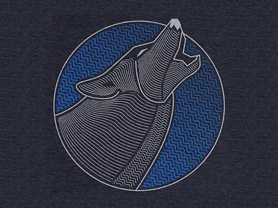 Wolf Howl t-shirt animal design dog howl linework silver symbol tshirt wolf