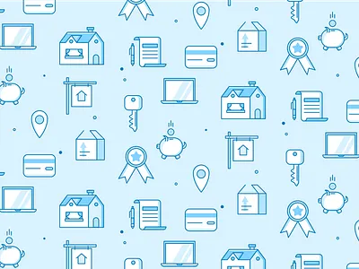 Mortgage icon pattern home home loan icon pattern icon set icons lending line marketing moving pattern save