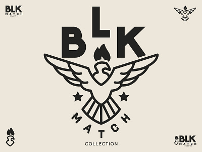 Black Match bird black branding collection eagle identity logo match phoenix responsive