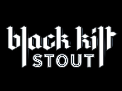 Black Kilt alcohol beer blackletter gothic label lettering stout type typography