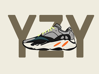 Yeezy Boost 700 Wave Runner hype beast illustrator kanye sneaker vector yeezy