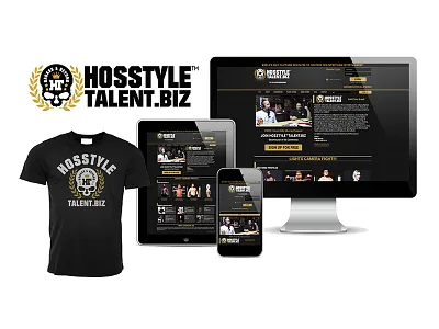 Hosstyletalent Biz branding logo mma fighter talent agency