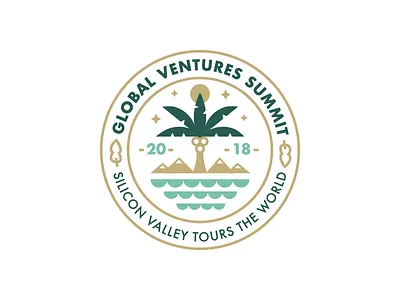GVS Badge badge branding island logo palm