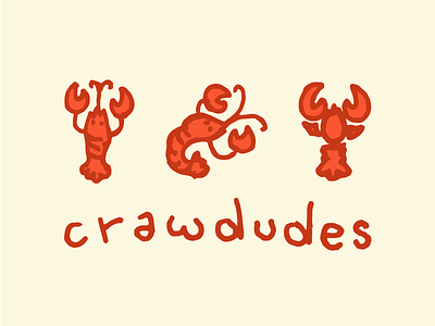 Crawdudes™ crawdudes crawfish crispy boiis hand drawn illustration tasty