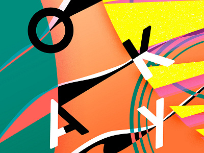 O K A Y 5min color design illustration layout type typography