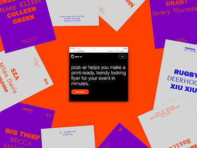 Post-er flyer poster ui web app web design
