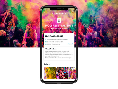 Event Details app design colors event. event details mobile ui product design ui user experience user interface ux