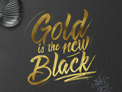 Gold is the new Black gold texture hand lettering ipad calligraphy procreate texture