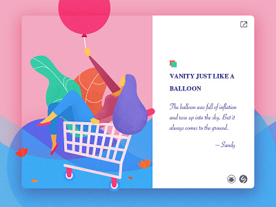 Vanity just like a balloon colors illustrations ui web