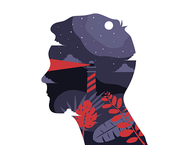 Dimensiones cartel color festival film illustration inspiration men pink vector