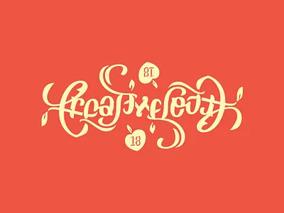 Creative South Ambigram 2018 ambigram creative hand hug lettering necks peach script south type