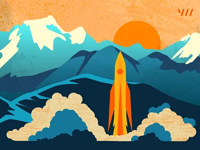 The Day of Astronautics 2018 12april astronautics illustration launch rocket space spaceship