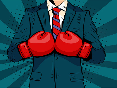 Businessman the boxer boxer businessman pop art