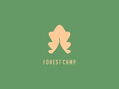 forest camp camp forest icon logo logogram logos monogram negative space smart logo