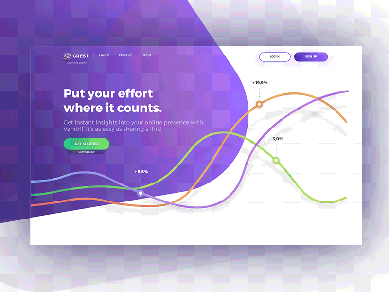 Grest - Website analytics clean grest link links management minimal platform track website