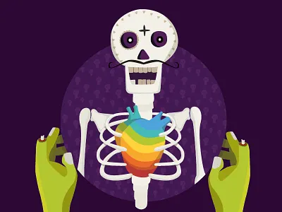 Día de Muertos halloween illustration mexico zombie