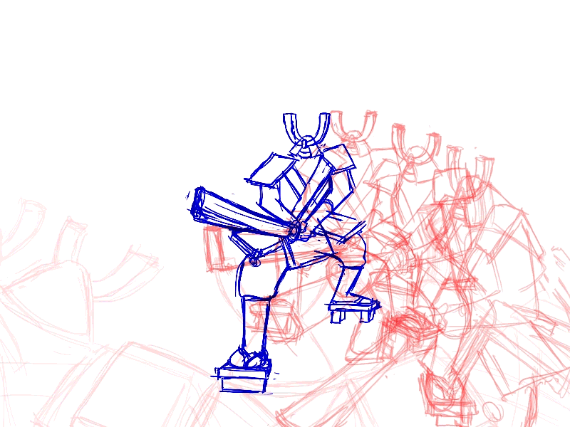 Samurai Rough animation film frame by frame lobster rough samurai short weird