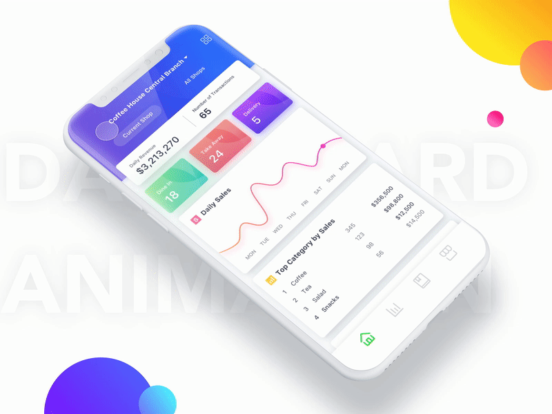 Ocha Manager Dashboard Animation ae animation dashboard debut first shot principle sketch