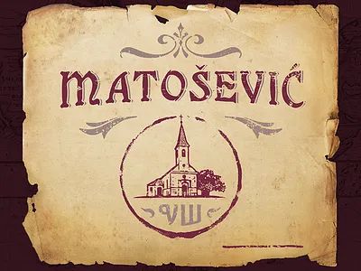 Matošević - Print Design church label label design print print design vineyards vintage wine