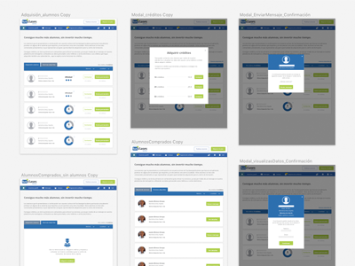 Credits cards list modal prototype