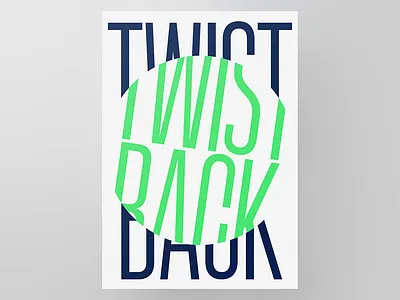 Poster TWISTBACK graphic poster print typography