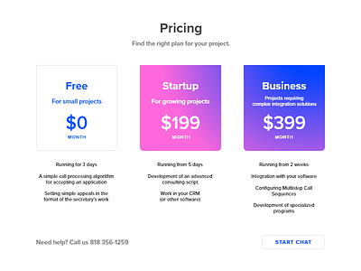 Daily UI #030 dailyui price table pricing ui