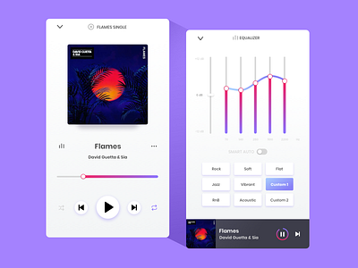 daily ui 09 | Music Player challenge daily ui equalizer minimal music player ui