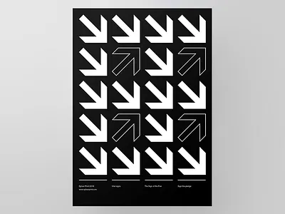 Poster THE SIGN OF THE FIVE graphic poster print typography