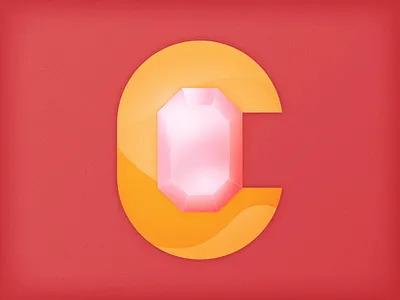 C is for "Cristales" 36daysoftype crystals diamond gems lettering light love pink quartz ruby steven universe type