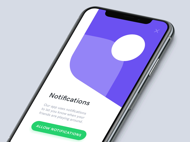 Notification Permission Dialog alert animation app dialog ios notifications popup