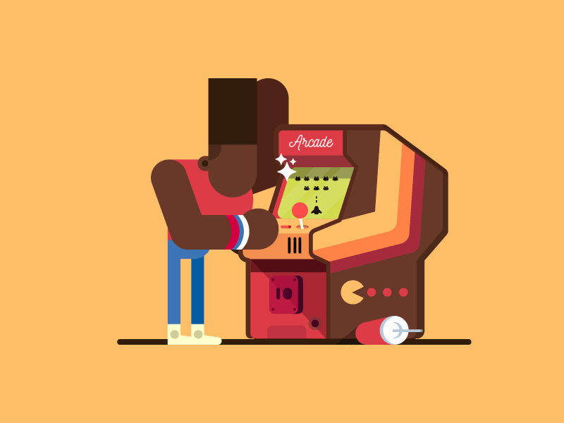 Arcade arcade character dribbble game gamer illustration nintendo