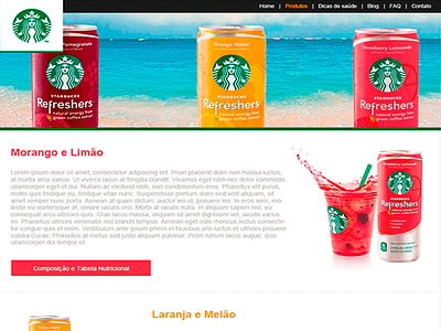 Starbucks Refreshers color fruits interface refresh soft drink starbucks summer web