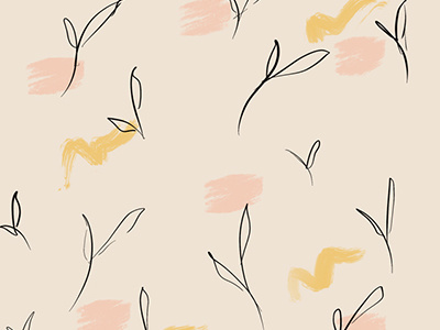 Budding illustration pattern print