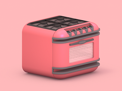 Bosch toyz cookstove 3d bosch c4d cinema4d machines motion pink realistic render toys