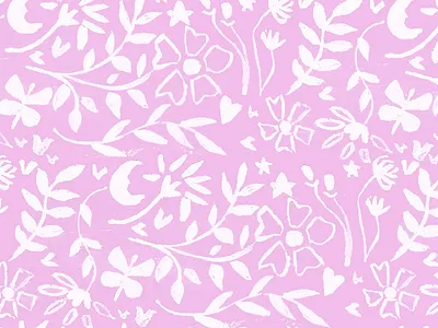 Magical Garden Floral art floral floral pattern garden painting pattern print surface art textile design white floral