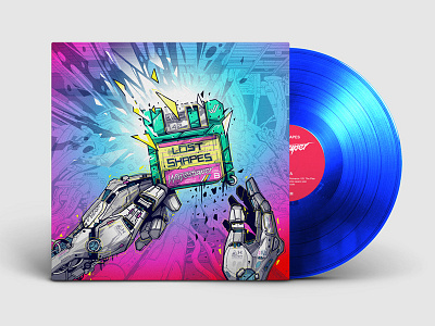 Waveshaper - Lost Shapes anime comics digital art drawing futuristic illustration music robots vector vinyl