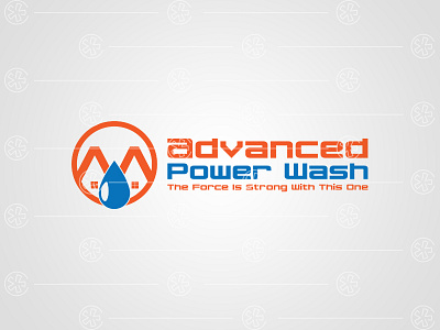 Advanced Power Wash Logo Design drop logo house logo logo design services logo design wash logo