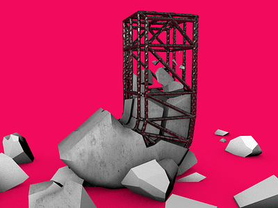 36 Days of Type - J 36 36 days 36 days of type c4d cinema concrete gotham j rebar type typography