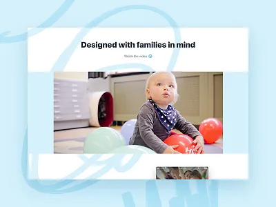 Hoop.co.uk app babies blue desktop families video hoop photo redesign website