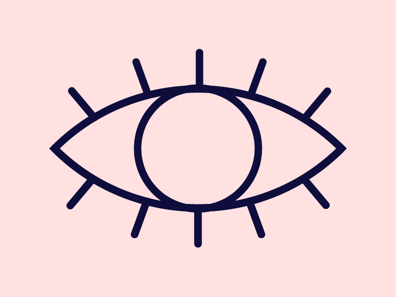 Wink eye gif linework minimal simple wink