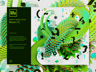 Adobe Muse CC Splash adobe adobemuse art color design graphic layout muse splash typography